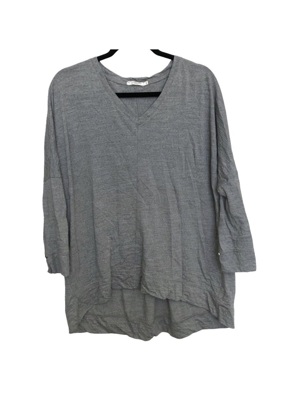 We Norwegians Gray V-neck Dolman Long Sleeve Top Small